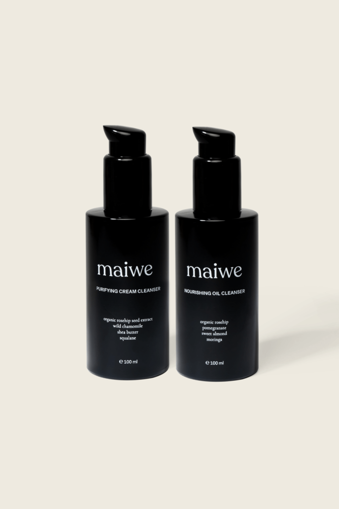 Double cleansing ritual Maiwe gevoelige huid rozenbottel milde reiniger
